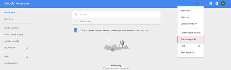 google aktivitetskontroll