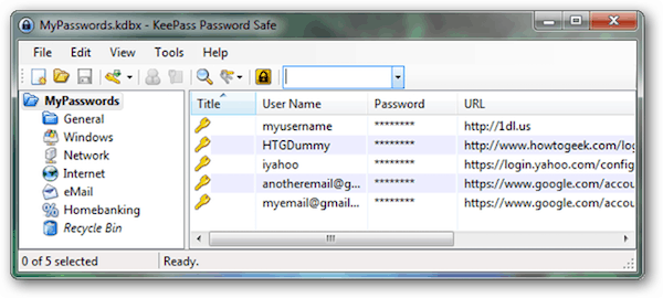importation de mot de passe keepass depuis Chrome
